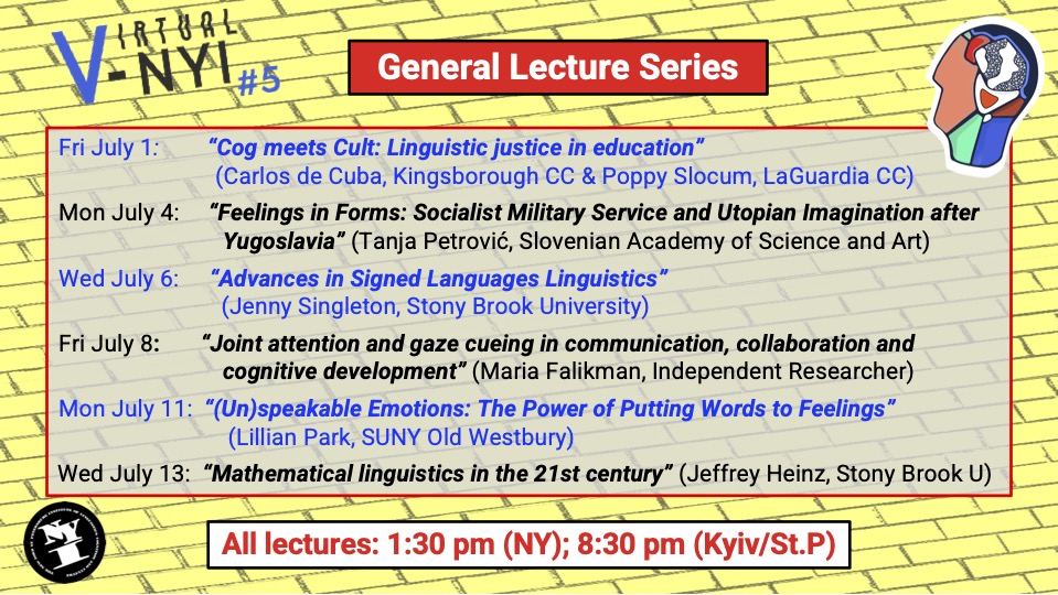 General Lecture Schedule, V-NYI #5